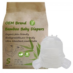 Eco friendly baby organic diapers OEM customized brand
