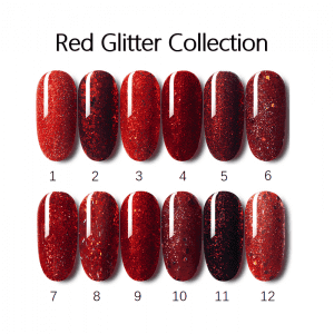 Red Glitter Gel Nail Polish Shinny shimmer color coating gel from China professional factory salon gel