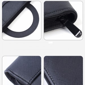 A4 Handbag Zippered Leather Portfolio Business Portfolio Folder Portfolio Bag