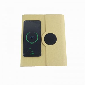 Multi-Function A5 PU leather Notebook With Power Bank Led Logo Wireless Charging Notebook