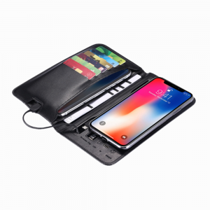 Charging Calendar Factories –  Best charging wallet PU Leather wireless Charging Wallet Portable Custom Logo Power Bank Wallet – Gaoyuan