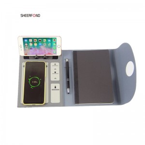 Professional China - custom led logo notebook organizer charging notebook with power bank  – Gaoyuan
