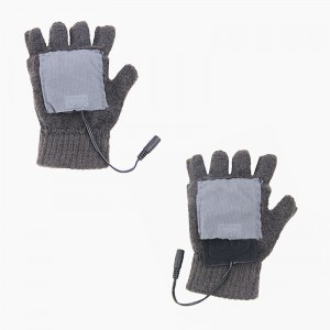 knitting heated fingerless gloves electric heated gloves winter thermal gloves