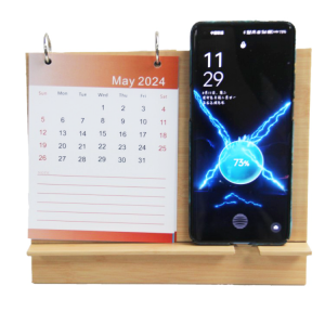 New style wholesale high quality wooden 10w multifunctional wireless charger desk clendar