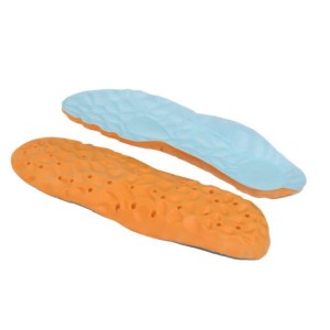Wholesale high Quality High Elasticity Anti-Slip Shock-Absorbing Cloth Surface Foot Massage Silicone Insoles