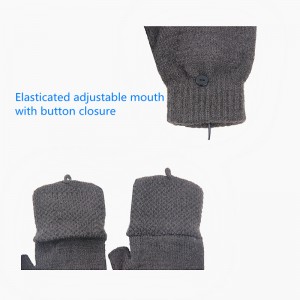 Electric Heated Detachable Knitting Fingerless Gloves