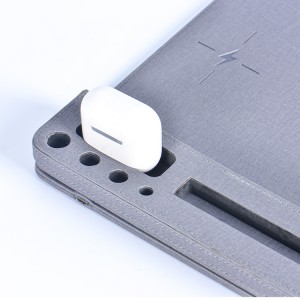 Magnetic 10w wireless charging mouse pad pen holder desk keyboard mat