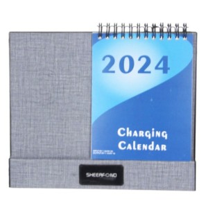 2024 Custom 365 Day Calendar Multifunctional Wireless Charging Desk calendar