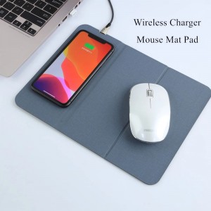 High Quality China Top Selling Bulk Cheap Custom Logo Desk Gaming Mouse Pad 10W Fast Charging for Qi Mobile Phone PU Leather Wireless Charger