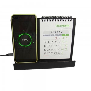 Office Desk Calendar Custom Wireless Charging Calendar Small daily Desk Calendar