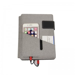 Newest A5 Leather Diary Notebook Wireless charging folder Multifunctional Business Notebook