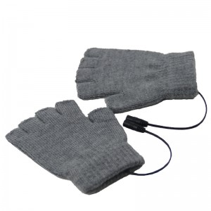 half finger rechargeable heating gloves touch screen electric heated gloves thermal gloves