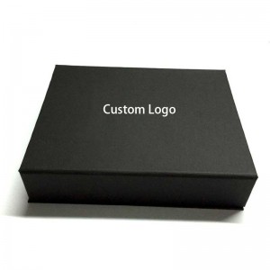 Personalised Present Box Custom Logo Flip Foldable Gift Box With Magnetic Cover Luxury Black Packaging Magnetic Gift Box