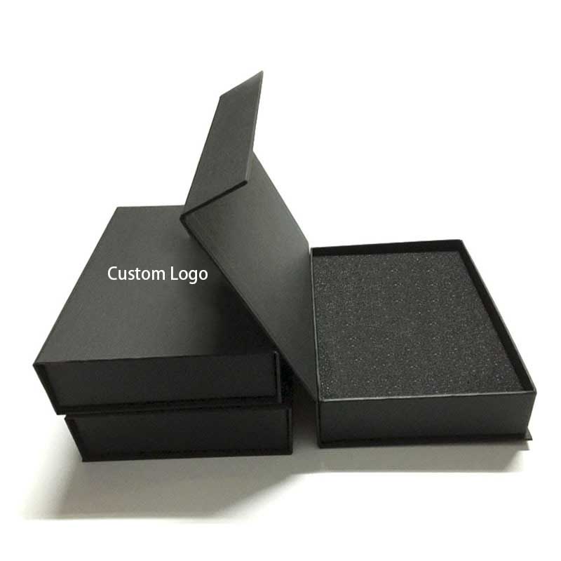 Best Price - Personalised Present Box Custom Logo Flip Foldable Gift Box With Magnetic Cover Luxury Black Packaging Magnetic Gift Box – Gaoyuan