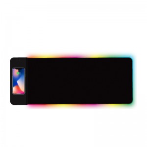 Customized Wireless charging RGB mouse pad with Waterproof Fabric glow mouse pad