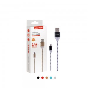 Cheap price Cord Of Charger - Charging Cable with thread Braided LED Light NV-B0002 – TAIGE