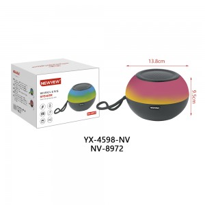 NV-8972 Portable Speaker with Bluetooth/USB/TF/FM/MIC/DC5V Solar Panel