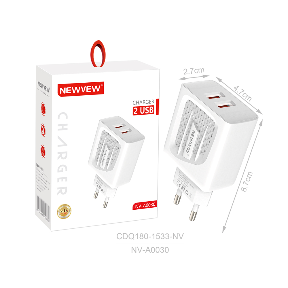 NV-A0030  Power Adapter Charger with 2USB Featured Image