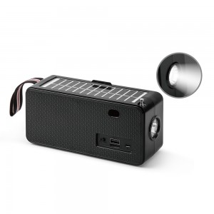 Portable Mini Speaker with Solar Panel Flashlight NV-8975