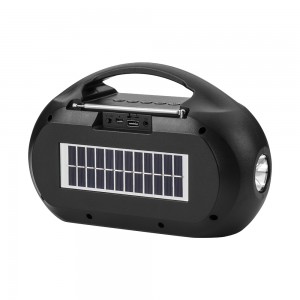 NV-V50 ABS Solar Portable Speaker with Bluetooth Solar Panel External Antenna Flashlight