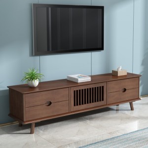 Modern Style Wooden Storage Cabinet with Doors TV Stand for Home Living Room