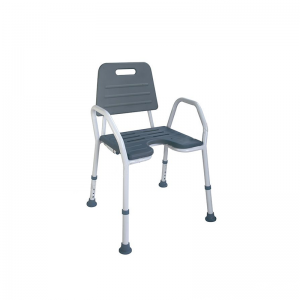 Домашен медицински материјал Стол за туширање прилагодлив во висина со потпирач за грб