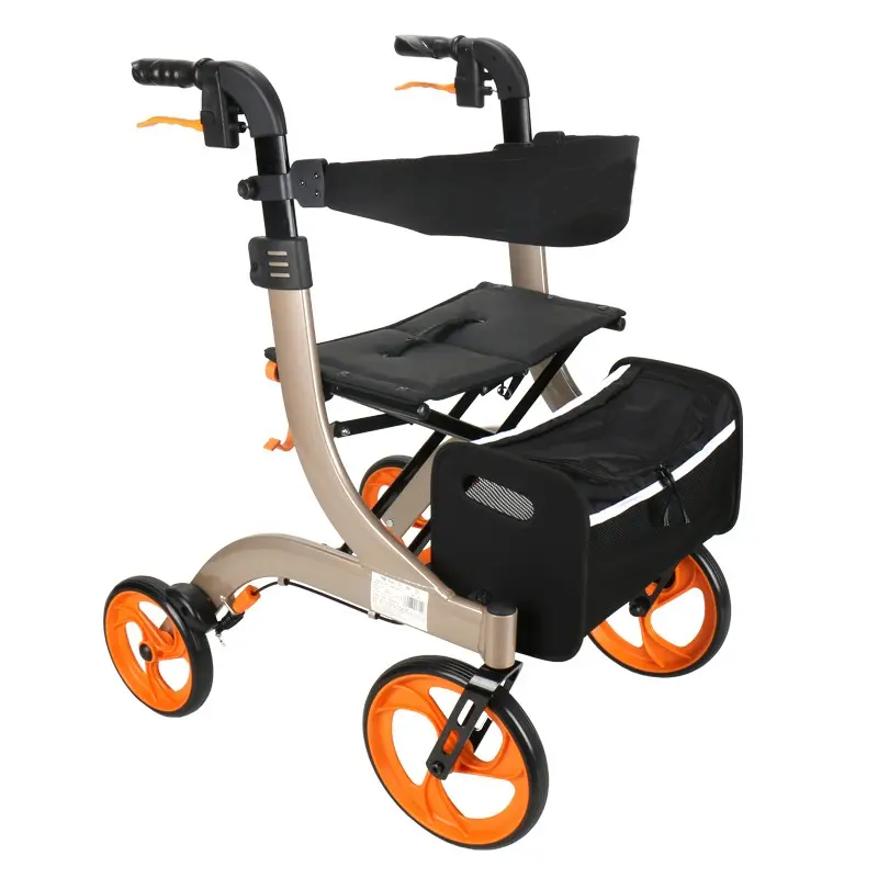 Medical Mobility Lightweight Walking Aid Rollator with Seat for Elderly