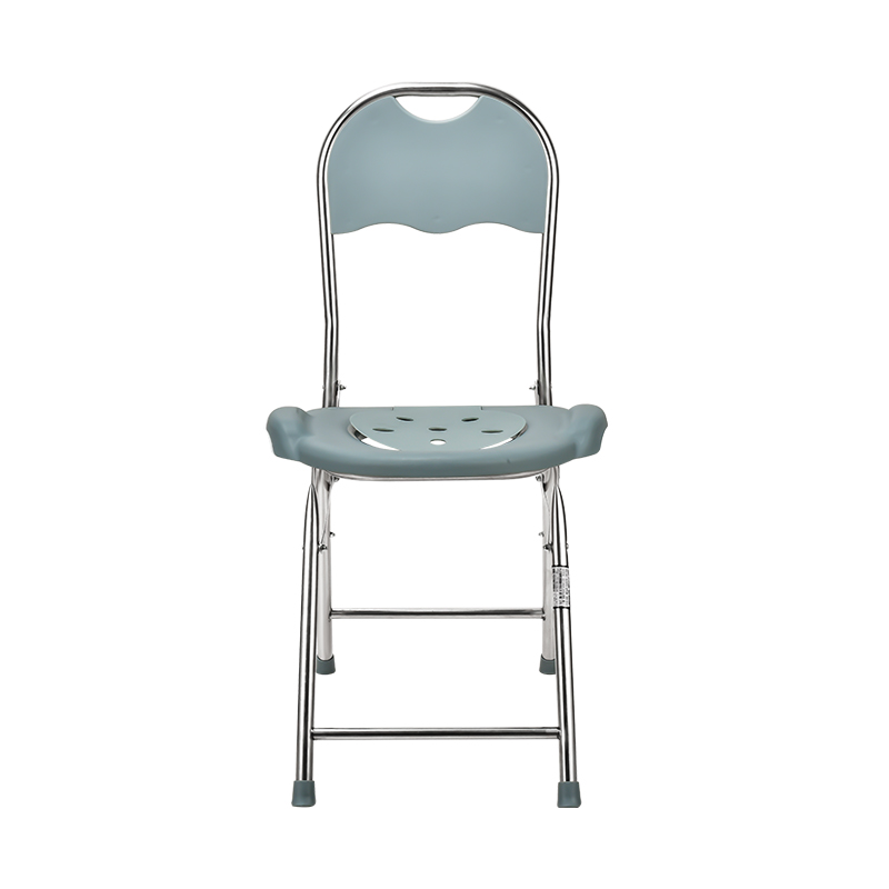 Folding Aluminum Bath Chair Commode Chair with Backrest