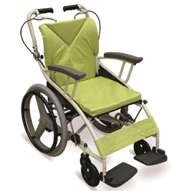 Cómoda silla de ruedas pediátrica con manijas abatibles hacia adelante y hacia atrás, ruedas y ruedas de PU