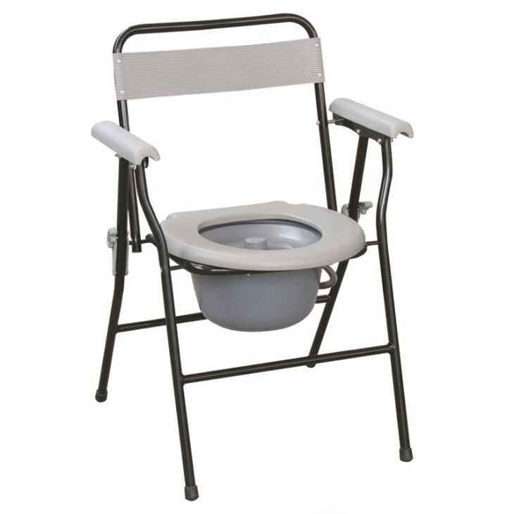 I-Plastic Armrests & Backrest Commode Chair