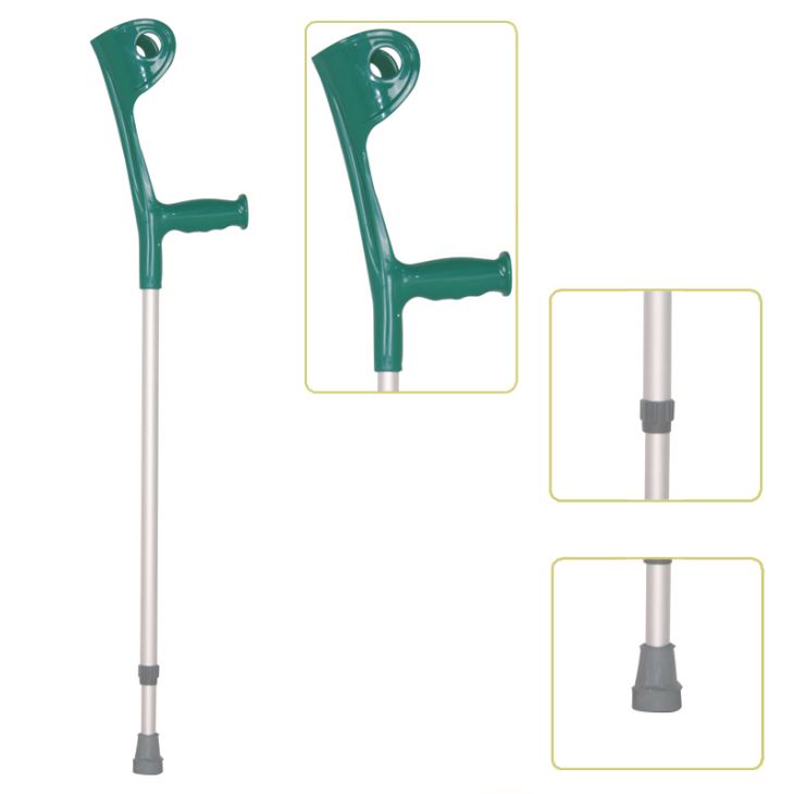 Height Adjustable Lightweight Walking Forearm Crutch With Comfortable Handgri...