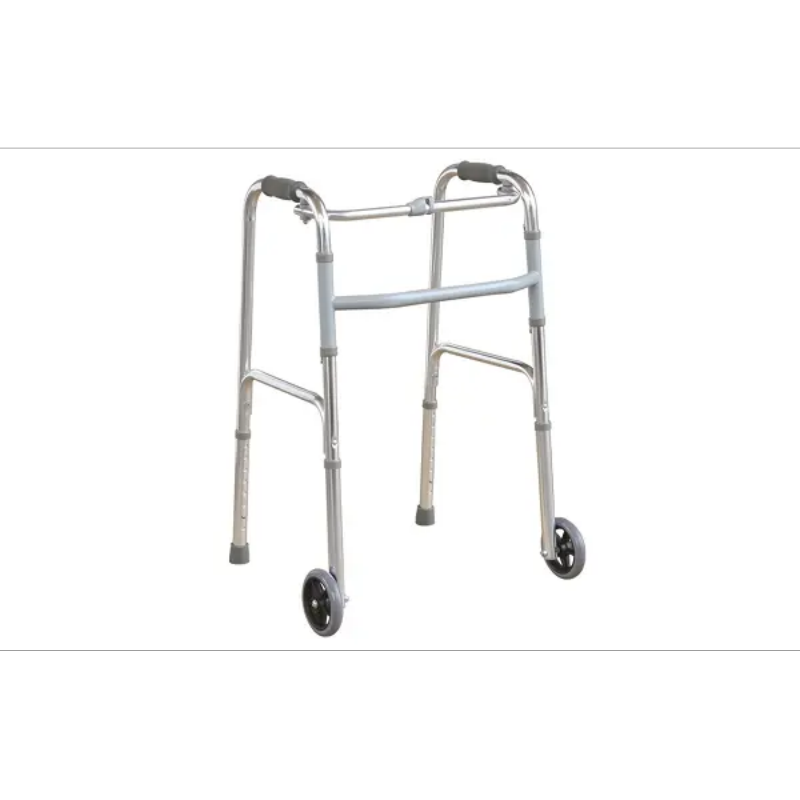 walkers with seats and wheels Button Folding Walker With 5