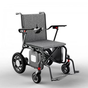Säkerhet Bärbar elektrisk 4-hjulig mobilskoter, eldriven rullstol med lång räckvidd Litiumbatteri med större kapacitet