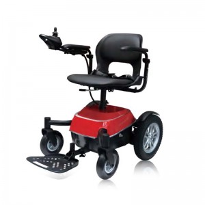 In hoogte verstelbare elektrische rolstoel voor binnen