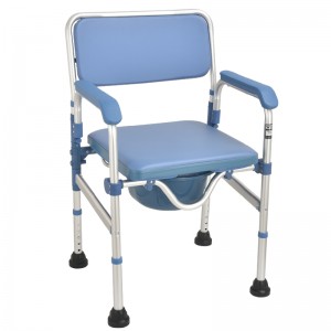 Aluminum Height Adjust Shower Wheelchair Commodefor Elderly