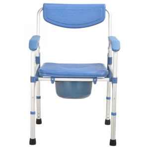Height Adjust Portable Shower Toilet Chair Commode for Adult