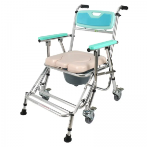 Izturīgs, neslīdošs slimnīcas saliekams noņemams kumodes krēsls