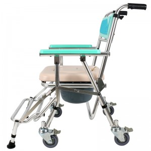 Matibay na Nonslip Hospital Folding Removable Commode Chair