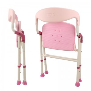 Лесен стол за туширање на седишта за бања на преклопување