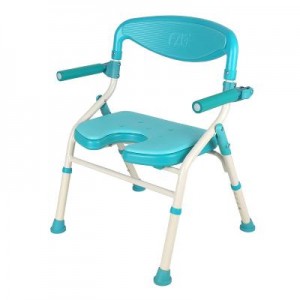 Fektheri Folding Aluminium Shower Chair e nang le Backrest