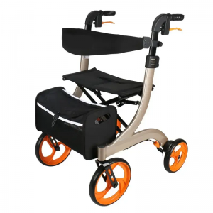 Medical Mobility Rollator ເຄື່ອງຊ່ວຍຍ່າງນ້ໍາຫນັກເບົາທີ່ມີບ່ອນນັ່ງສໍາລັບຜູ້ສູງອາຍຸ