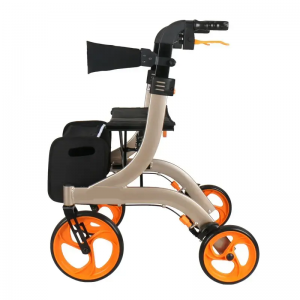 Лесен ролатор за помош за одење со медицинска мобилност со седиште за стари лица