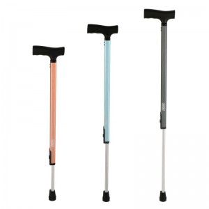 Adjustable Outdoor Folding Walking Sticks Canes with Black Handle