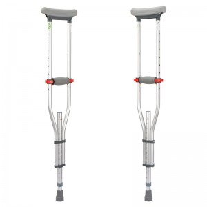 Taas nga kalidad nga Aluminum Alloy Underarm Axillary Crutch Walking Stick para sa Disable