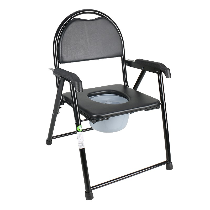 Folding Steel Frame Shower Commode Chair