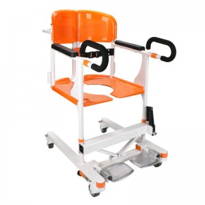 Ruční nemocniční invalidní vozík Commode Lifter Transfer Chair