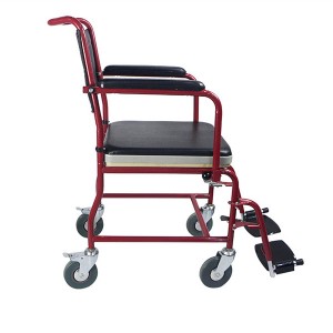 Cadeira de rodas cômoda com apoios de braços e pés removíveis