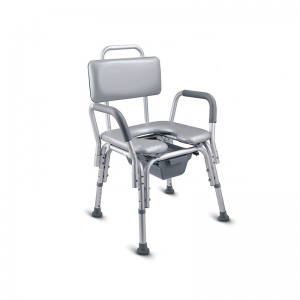 Safe Aluminum Adjustable Elder Shower Chair with Commode