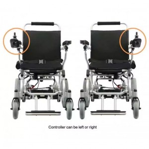 Aluminium lichtgewicht opklapbere draachbere elektryske rolstoel
