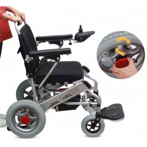 Aluminiowy, lekki, składany, przenośny elektryczny wózek inwalidzki